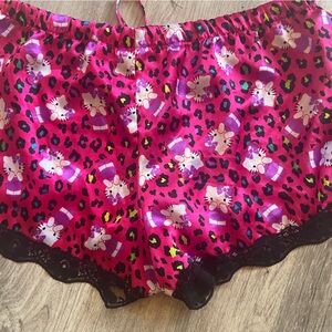 Women’s pajama shorts hello Kitty, silky satin material
